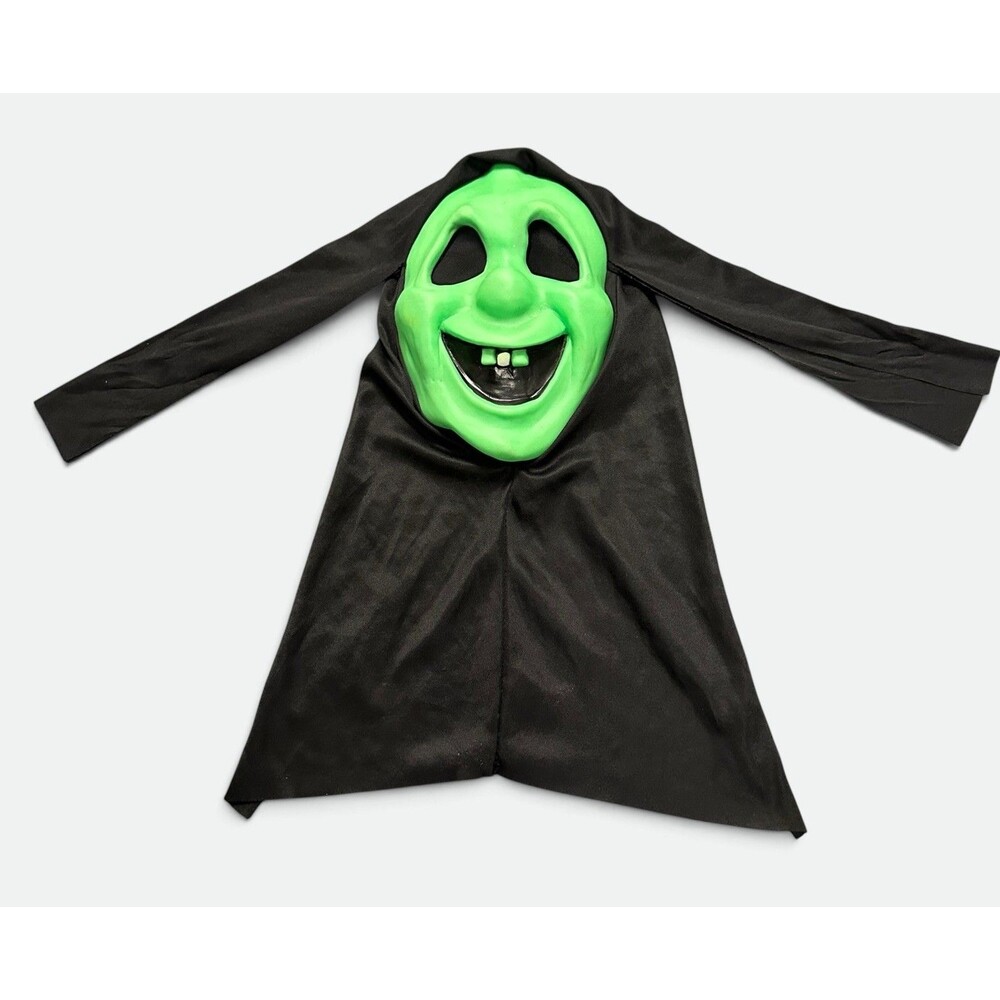 Vtg Fun World Easter Unlimited Ghost Face Green Sarah Spook Mask Shroud 9207